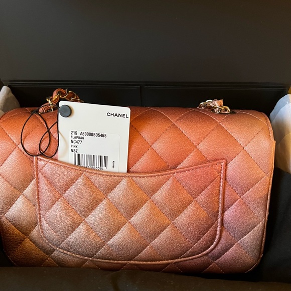 21S Mini Rectangular in Ombré Metallic Lambskin Pink - Picture 6 of 8